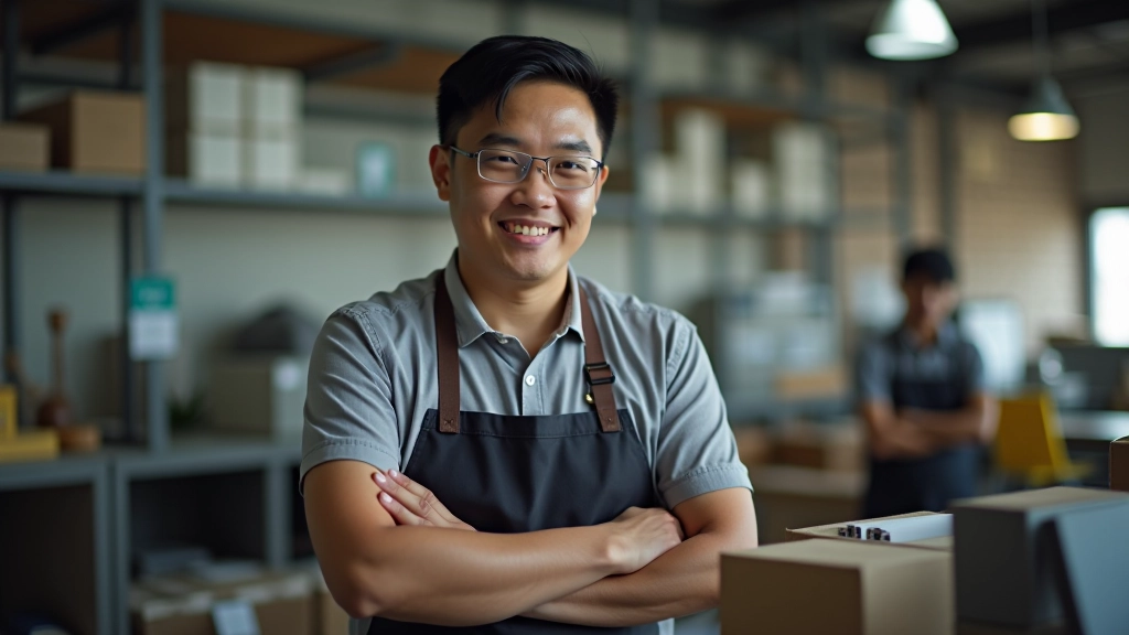 Malaysian SME entrepreneur at their business